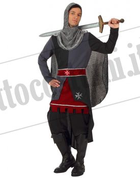 Costume da cavaliere medievale grigio